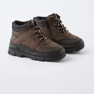 Zara toddler boy brown black boots size 7